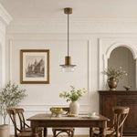 Cargar imagen en el visor de la Galería, Crackle glass pendant installed above a dining or bar counter
