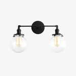 Afbeelding laden in galerijweergave, Lumio Globe glazen globe kaptafelverlichting - moderne tweelichts badkamerwandlamp