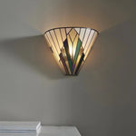 Load image into Gallery viewer, TF Astoria Vintage Fan-Shaped Wall Lamp — Handcrafted Art Glass — For Bedroom Accent Light