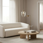 Afbeelding laden in galerijweergave, Clarione in hoogte verstelbare glazen hanglamp - Klassieke Art Deco lamp