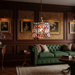 Afbeelding laden in galerijweergave, Vintagia Tiffany Geïnspireerde Hanglamp – Artistieke Glazen Kap Hanglamp voor Eiland en Entree