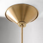 Load image into Gallery viewer, Calvor Porcelain Pendant Light – Ivory Shade with Champagne Bronze Accents