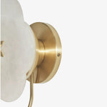 Load image into Gallery viewer, Albi Alabaster Wall Lamp - Carved floral Outlines are Suitable for Living Rooms or Bedrooms