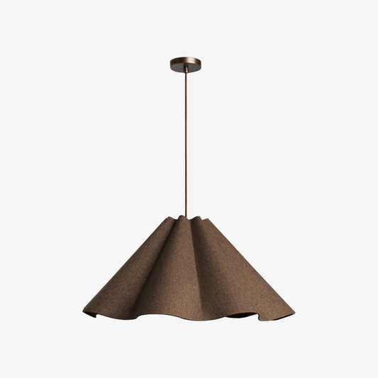 Lámpara Colgante Escultural de Tela y Metal Weavara — Lámpara Colgante Moderna para Comedor o Sala