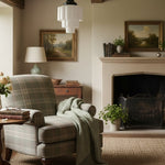 Load image into Gallery viewer, Geotower Glass Brass Ceiling Light – Art Deco Ribbed Globe Flush Mount