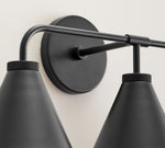 Load image into Gallery viewer, Korvi Iron Tapered Sconce Light - Wall Fixture in Black or Brass