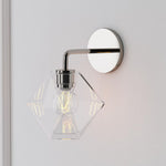 Load image into Gallery viewer, Talvior Geometric Modern Bathroom Sconce - Faceted Shade Light in Luxe Finishes