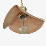 Cargar imagen en el visor de la Galería, Hand-Stitched Leather Petal Pendant Light