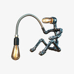 Cargar imagen en el visor de la Galería, Jiang Jiang retro industrial pipe table lamp
