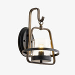 Cargar imagen en el visor de la Galería, Rust Metal Clear Glass Wall Sconce