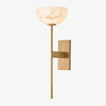 Załaduj obraz do przeglądarki galerii, Natural brass Spanish marble wall sconce