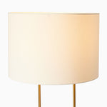 Afbeelding laden in galerijweergave, Luma minimalistische industriële tafellamp en vloerlamp – metalen frame met zachte stoffen kap voor thuis en kantoor