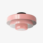 Afbeelding laden in galerijweergave, Veleora Bauhaus Drievoudige Kleurrijke Ronde Macaron Plafondlamp - Modern Metalen Ontwerp voor Woonkamers