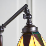 Afbeelding laden in galerijweergave, TF Dark Star Tiffany bureaulamp – Art Deco vloerlamp met glas-in-lood voor woonkamer