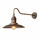 Załaduj obraz do przeglądarki galerii, Bell shade outdoor wall sconce in antique brass finish