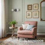 Afbeelding laden in galerijweergave, Glorica glazen make-up spiegel verlichting - moderne messing wandlamp voor badkamerstijl