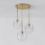 Load image into Gallery viewer, Lumivelle Pebble Glass Chandelier - 3-Light Modern Pendant Style