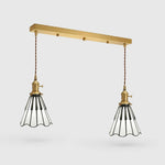 Charger l'image dans la visionneuse de la galerie, Double fluted shade linear pendant light