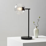 Load image into Gallery viewer, Brina Glass USB Table Lamp - Modern Bedside Desk Light with Style