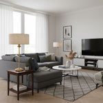 Afbeelding laden in galerijweergave, Tela 1‑licht en 3‑licht tafellamp – modern linnen en metaal voor nachtkastje of woonkamer