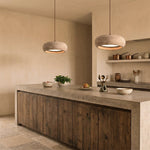 Load image into Gallery viewer, Travertine Drum Pendant Lamp