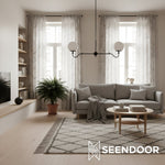 Load image into Gallery viewer, Glorica Glass Linear Modern Chandelier for Kitchen & Living Room