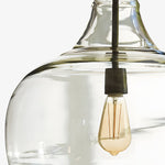 Afbeelding laden in galerijweergave, Lirra Handgeblazen Glazen Hanglamp – Industriële Stijl voor Woonkamers en Entrees U11