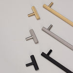 Load image into Gallery viewer, Brushed Brass Gold Pull Handles & Lacquered Brass Drawer Cabinet Pull