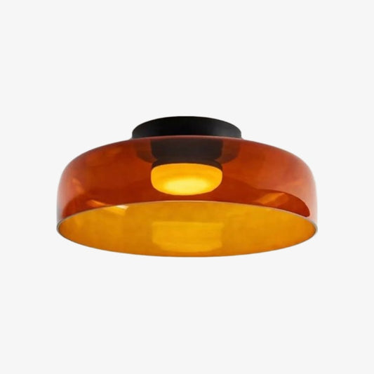 Lampada da soffitto in vetro moderna Celestial – Lampada a disco in vetro dal design nordico per camera da letto e sala da pranzo