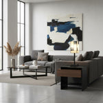 Afbeelding laden in galerijweergave, TF Manchester vierkante tafellamp - geometrisch glas en metaal voor slaapkamer en woonkamer