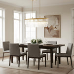 Afbeelding laden in galerijweergave, Vitralon Lineaire Hanglamp - Diamantvormige Glazen Lampenkap (Kristalhelder) - Geschikt voor Woon- en Eetkamers