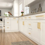 Load image into Gallery viewer, 15-Pack Modern Square Drawer Pulls – Brushed Brass Gold Handles