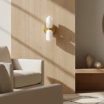 Afbeelding laden in galerijweergave, Symra Minimalistische Noordse Wandkandelaar - Tweerichtings Moderne Wandlamp voor Binnenruimtes N47