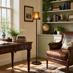 Cargar imagen en el visor de la Galería, Amber Ribbed Floor Lamp