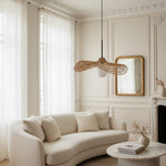 Afbeelding laden in galerijweergave, Florevian hanglamp met gelaagde kap en geweven textuurontwerp voor eetkamer