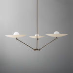 Load image into Gallery viewer, Curva Metal Antique Brass Chandelier - Modern Industrial Lighting Pendant