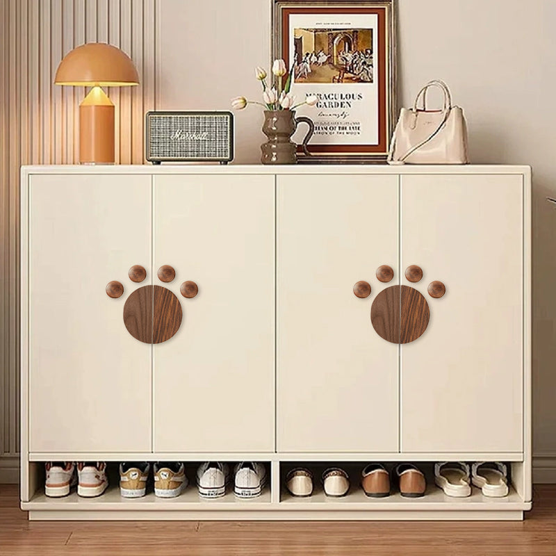 Walnut Cat's Paw Wooden Cabinet Pulls 2-1/2"cc With Modern Contemporary-Twis-Seendoor