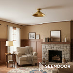 Load image into Gallery viewer, Aurenza Contemporary Flush Mount – Elegant Metal Light for Living Room