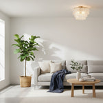 Load image into Gallery viewer, Lumvey Tiered Glass Flush Mount – Round Stacked Design for Modern Home