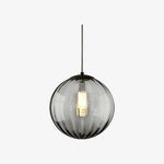 Charger l'image dans la visionneuse de la galerie, Suspension globe en verre et métal Lunorie – Suspension sculptée réglable pour espaces de repas