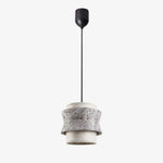 Cargar imagen en el visor de la Galería, Style B gray travertine stone pendant light with one head