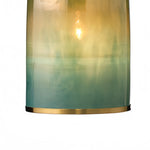 Load image into Gallery viewer, Helvo Green and Gold Hanging Pendant - Stylish Glass Lamp for Interiors