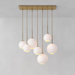 Load image into Gallery viewer, Selvion Industrial Spherical Glass Chandelier for Dining & Living Room