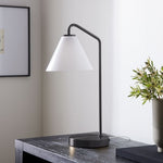 Load image into Gallery viewer, Conica Sculptural Cone Table Lamp - Modern Glass Lighting for Bedroom or Desk