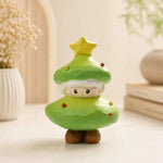Carica l'immagine nella visualizzazione Galleria, Wooden Christmas tree ornament styled on a warm tabletop