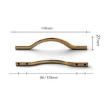 Load image into Gallery viewer, Curved Cabinet Handles – Minimalist Black Gold Cabinet Door Handle Set