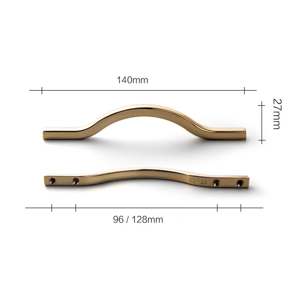 Curved Cabinet Handles – Minimalist Black Gold Cabinet Door Handle Set