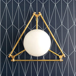 Load image into Gallery viewer, Glorica Glass Geometric Brass Pendant Light - Hand-Blown Globe Design