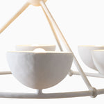 Cargar imagen en el visor de la galería, Lámpara de araña Plara Multi-Light – Poliresina y yeso modernos para comedor y vestíbulo