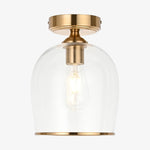 Afbeelding laden in galerijweergave, Brazara Koepel Plafondlamp - Industrieel Geribbeld en Helder Glas voor Woonkamer